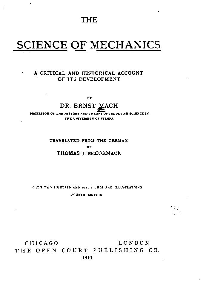 The Science of Mechanics cover